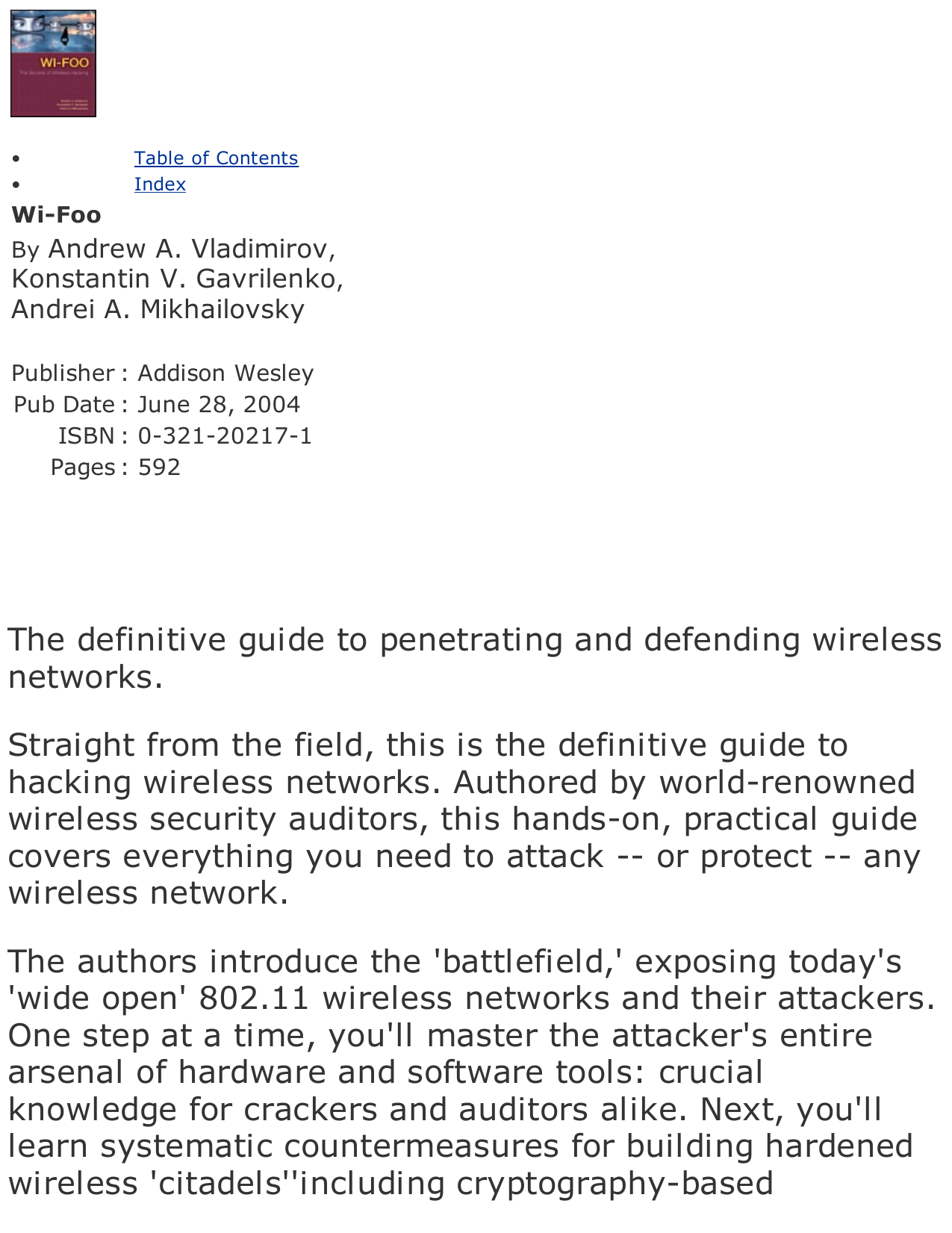 Wi Foo - The Secrets of Wireless Hacking - X | manualzz.com - 