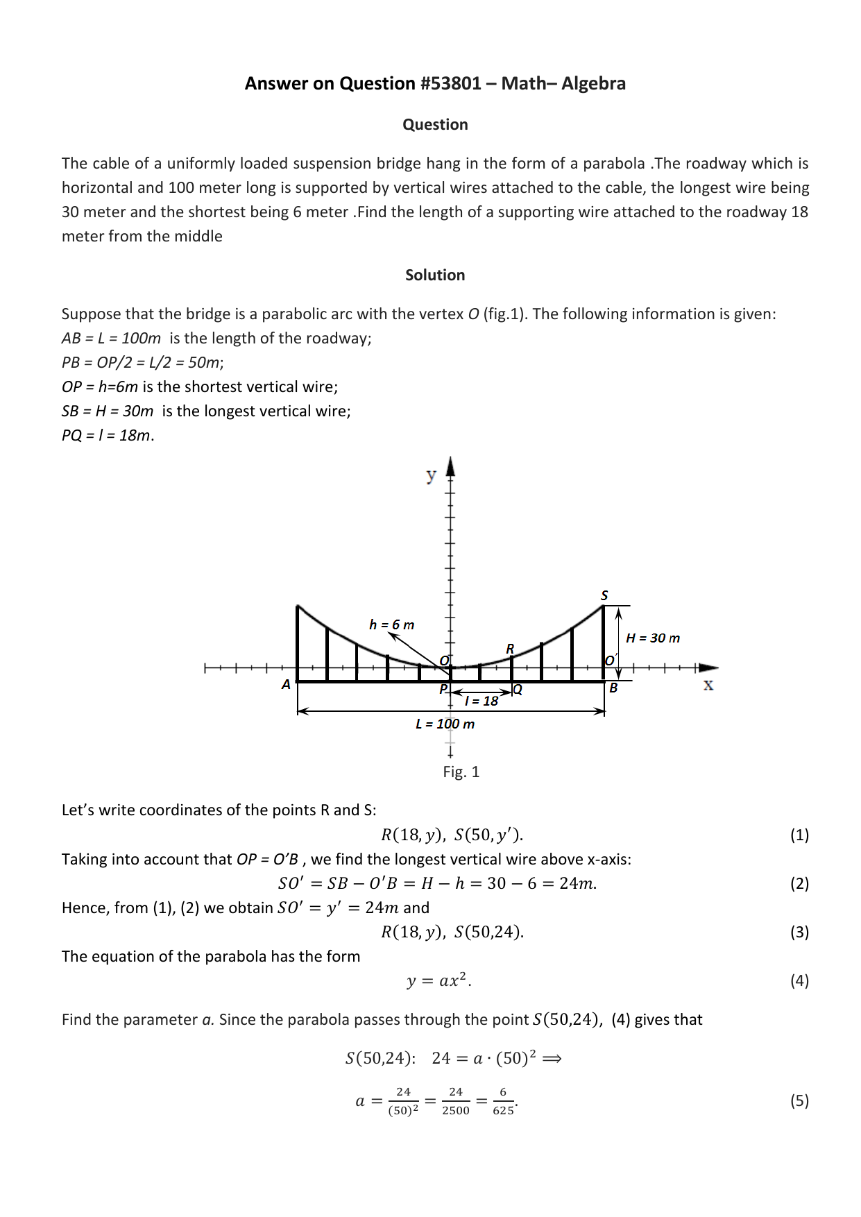 Answer On Question Math Algebra Manualzz