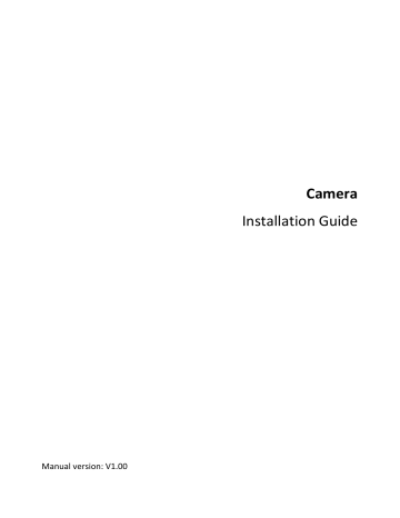 Camera Installation Guide-V1.00 | Manualzz