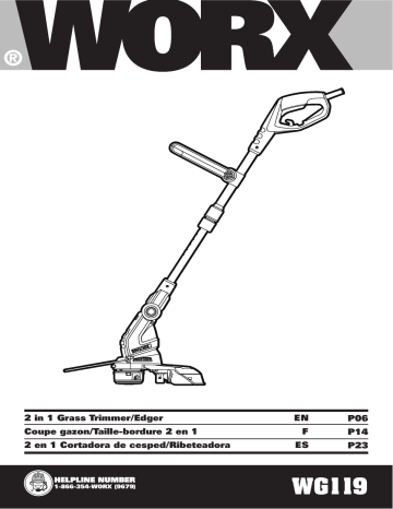 Worx WG119 User manual Manualzz