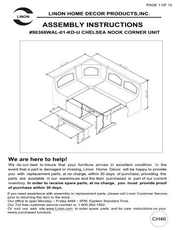 Linon 90366wal 01 Kd U Instructions Assembly Manualzz - Linon Home Decor Bar Stool Instructions