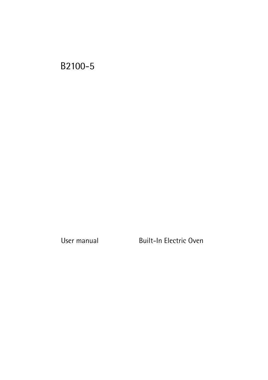 Aeg Electrolux B2100 5 M Uk R08 User Manual Manualzz