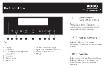 VOSS-ELECTROLUX IEL9800-HV Hurtig start guide | Manualzz