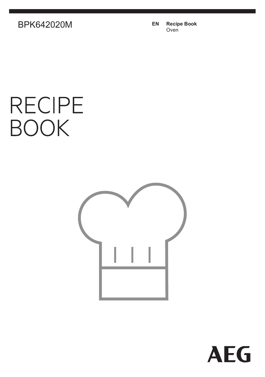 Aeg BPE642120M Recipe Book | Manualzz
