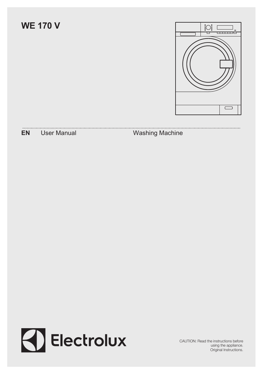 Electrolux w565h user manual