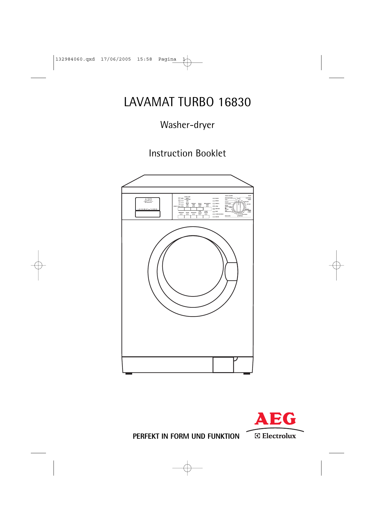 aeg electrolux lavamat turbo 16830