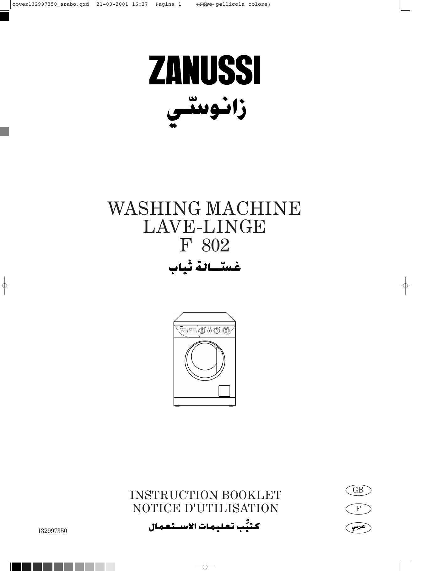 Zanussi F802 User Manual Manualzz