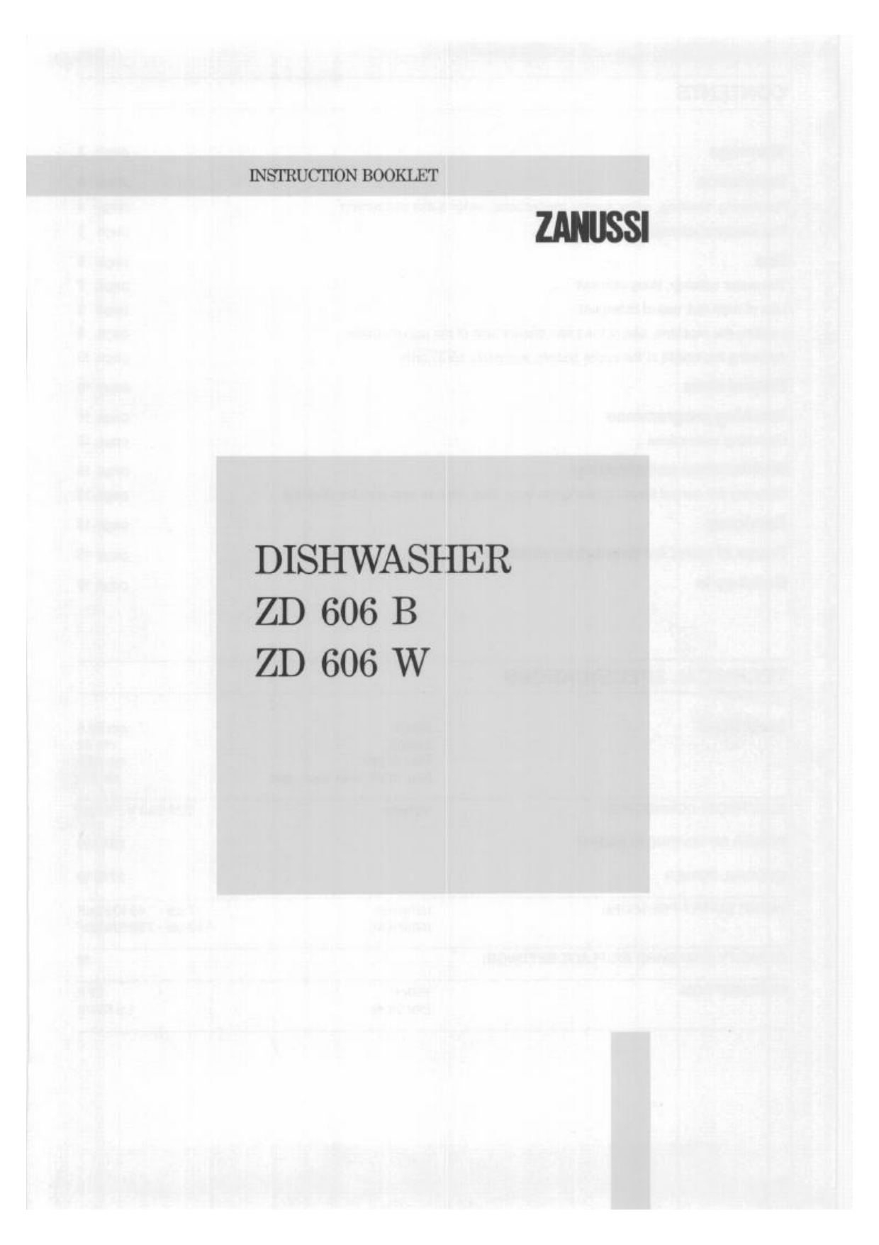 zanussi essential aaa dishwasher