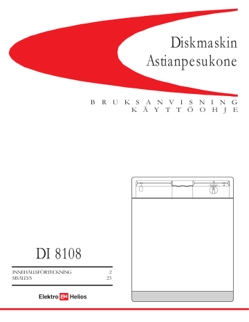 Elektro Helios DI8108 Ohjekirja | Manualzz