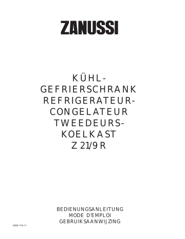 ZANUSSI Z21/9R Handleiding | Manualzz