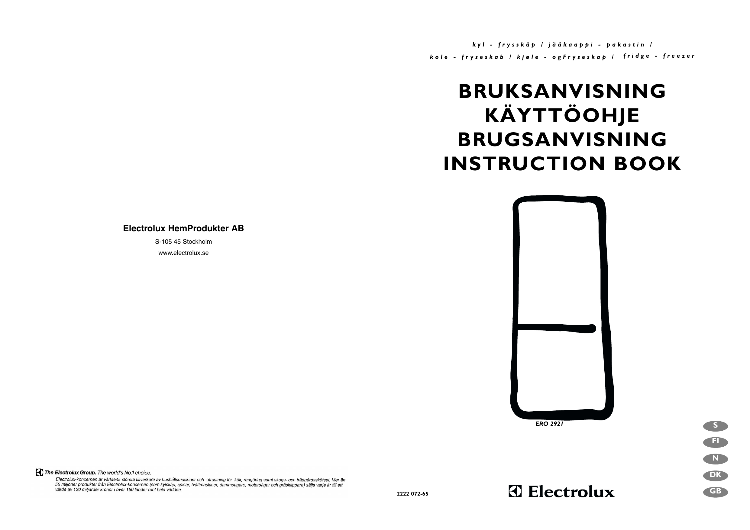 Electrolux ERO2921 User manual Manualzz