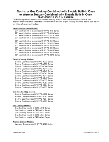 Kenmore C970 40419903 C970 404823 C970 400323 C970 400393 C970 404893 User Manual Manualzz