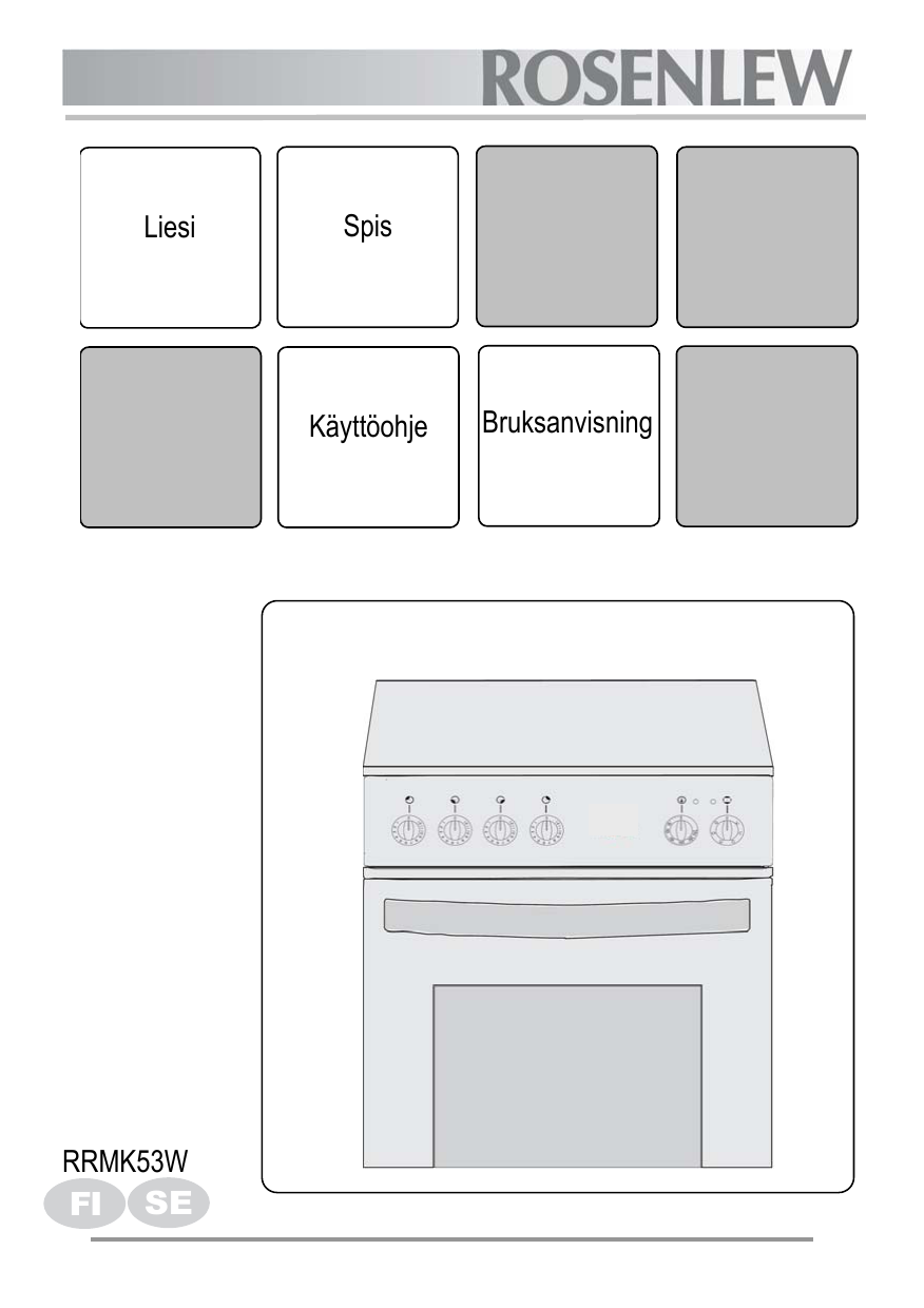 Rosenlew RRMK53W Ohjekirja | Manualzz