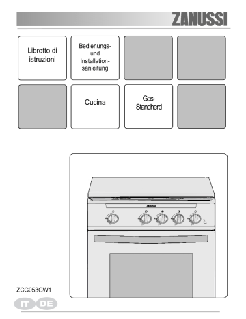 Zanussi ZCG053GW1 Manuale utente | Manualzz
