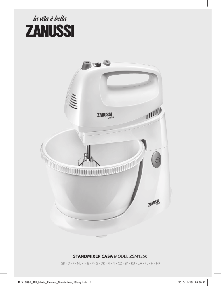 Zanussi Zsm1250 User Manual Manualzz