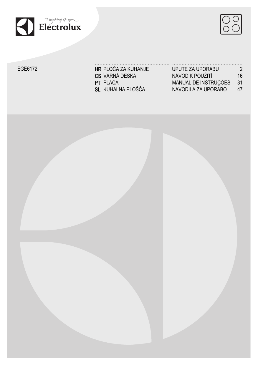 Electrolux Ege6172nok User Manual Manualzz