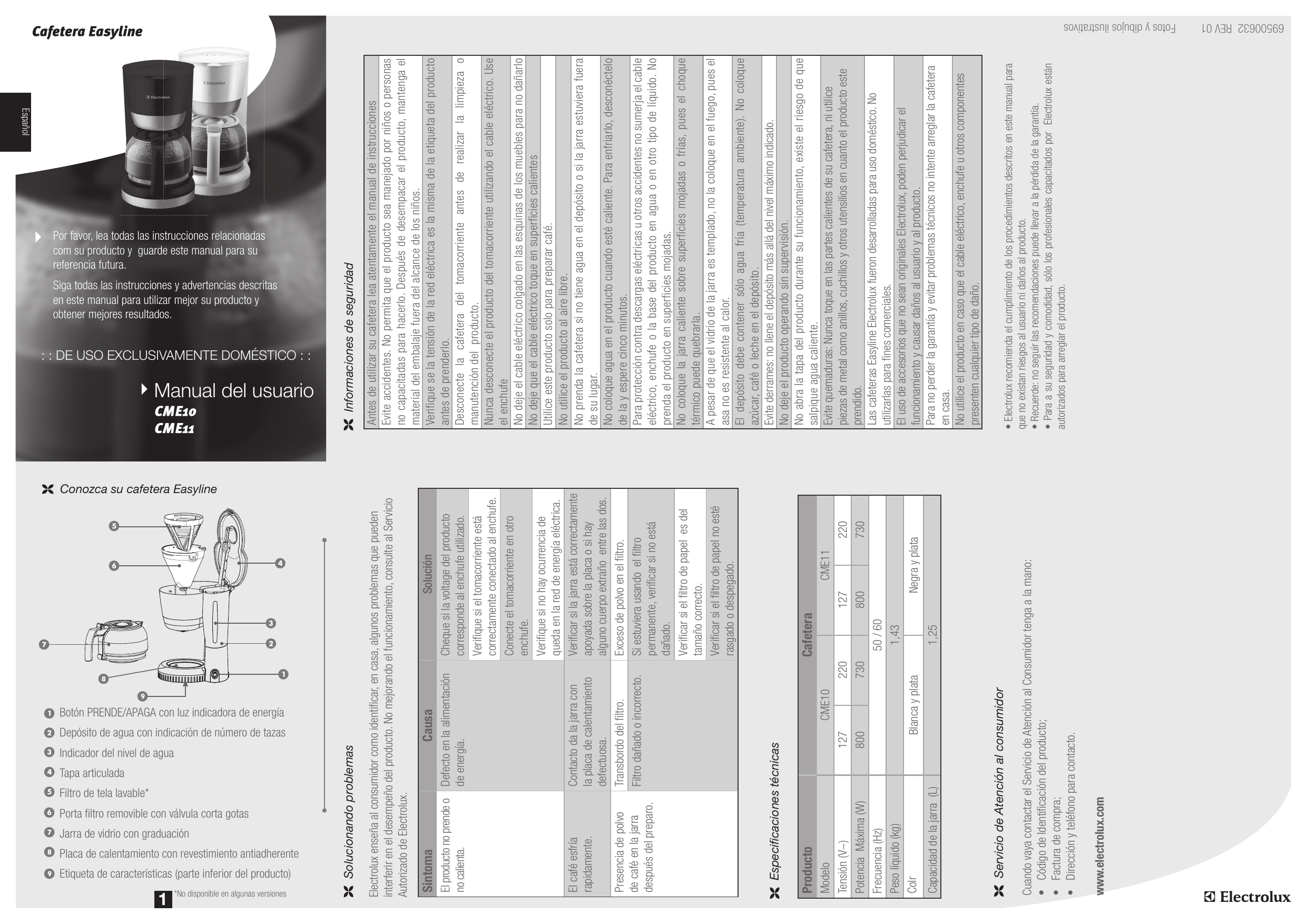 Electrolux CME11 Manual de usuario | Manualzz