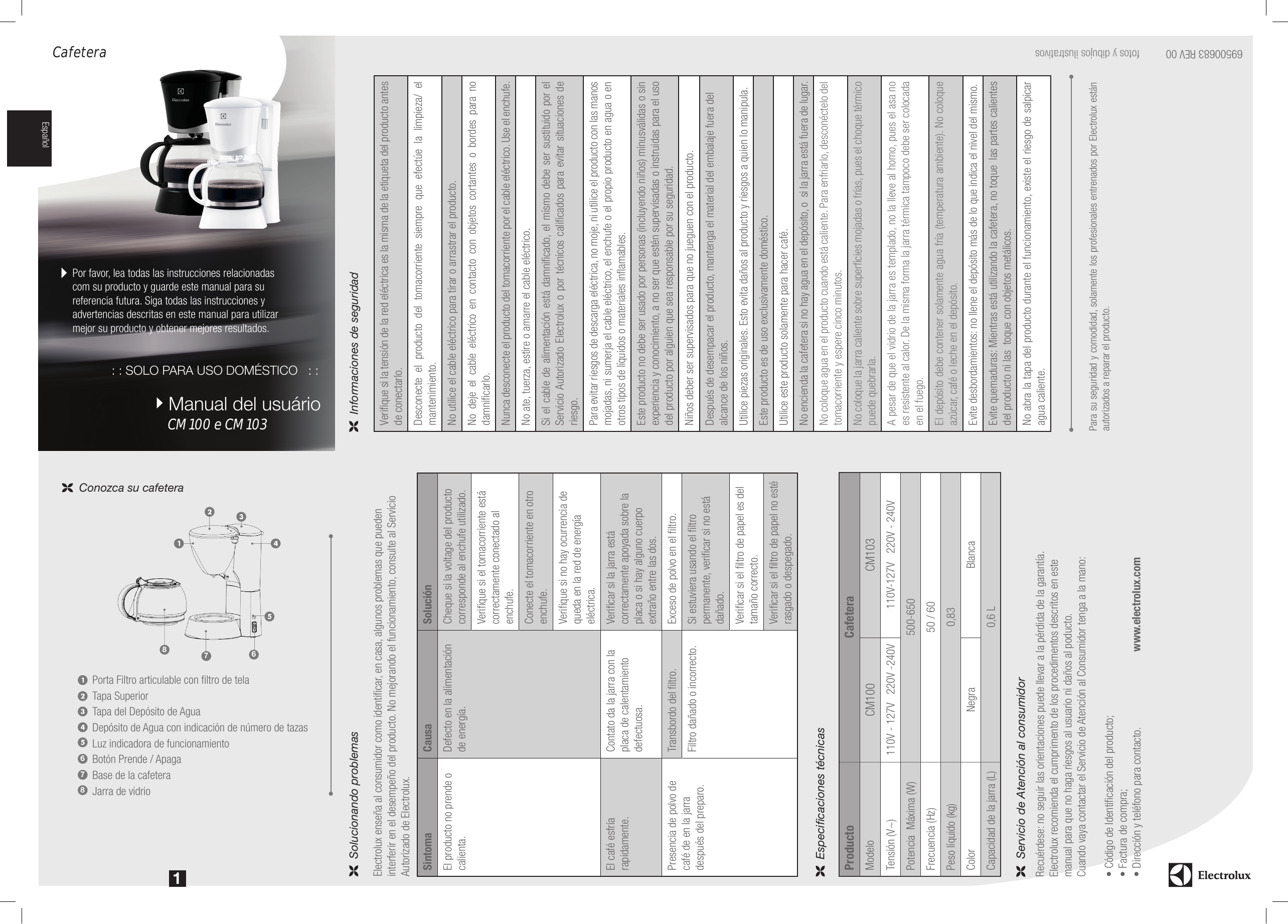 Electrolux CM100 Manual de usuario | Manualzz