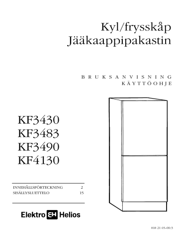Elektro Helios KF3490 Användarmanual  Manualzz