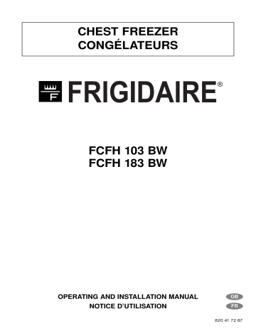 Frigidaire Internat. FCFH183BW User Manual | Manualzz
