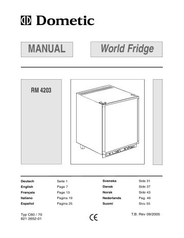 Dometic RM4203 User Manual | Manualzz