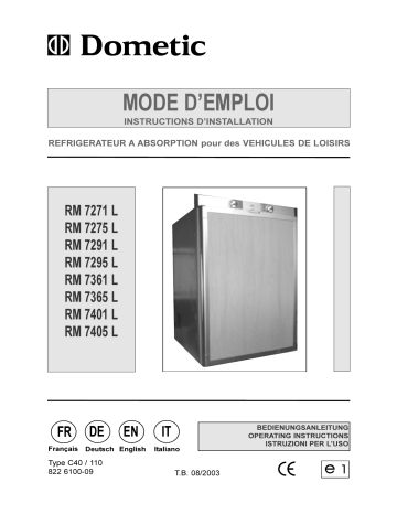 Dometic Rm7405l Rm7541 Rm7361 Rm7271 Rm7401 User Manual Manualzz