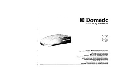 Dometic B1500 Brugermanual | Manualzz