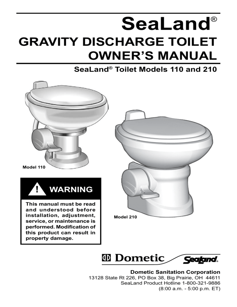 Dometic 300 Toilet Manual
