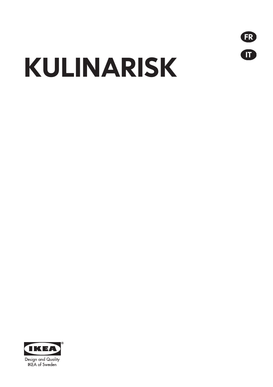 IKEA OV32, KULINARISK 30300912 Manuale utente | Manualzz