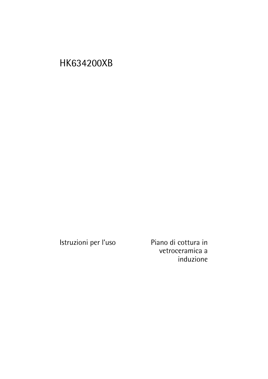 Aeg-Electrolux HK634200XB Manuale utente | Manualzz