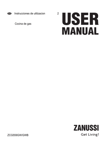 ZANUSSI ZCG559GWB Manual de usuario | Manualzz