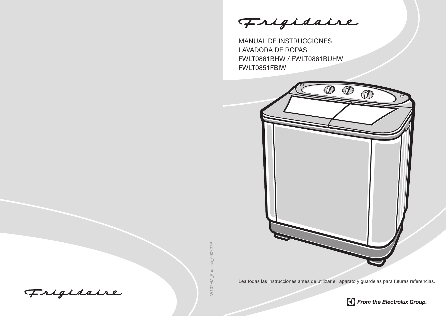 Frigidaire FWLT0861BHW Manual de usuario | Manualzz