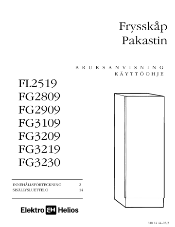 Elektro Helios FG3209 Användarmanual  Manualzz