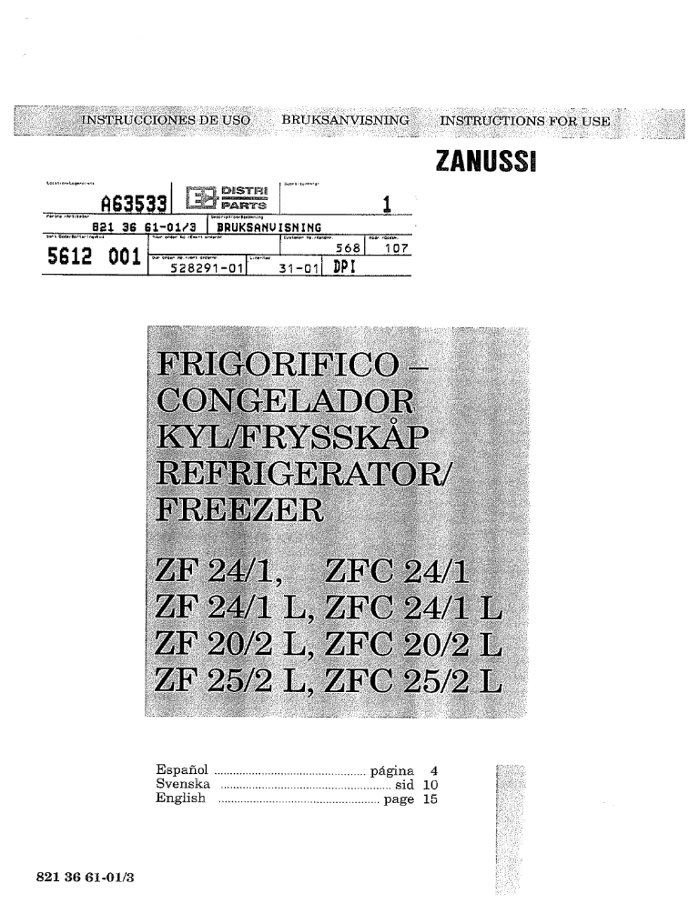 Zanussi Zfc24 1 Zf 2l Zf24 1l User Manual Manualzz