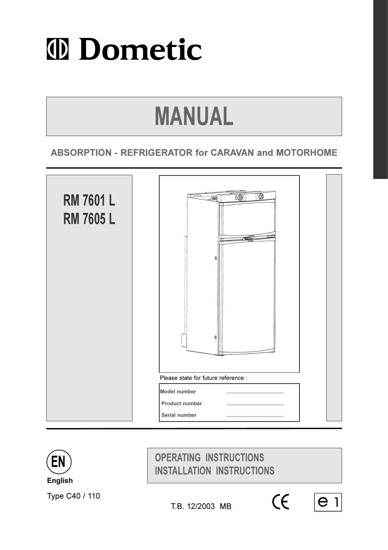 Dometic Rm7855l Rm7601l Rm7655l Rm7651l Rm7605l User Manual Manualzz