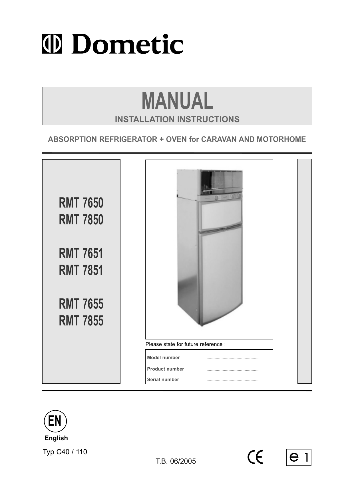 Dometic Rmt7655l User Manual Manualzz