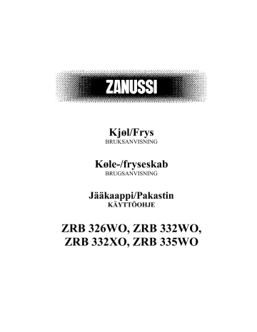 Zanussi ZRB326WO Användarmanual | Manualzz