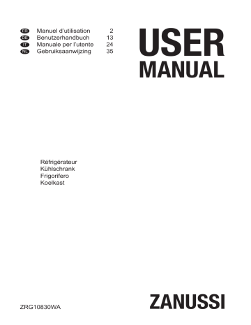 Zanussi ZRG10830WA Benutzerhandbuch | Manualzz