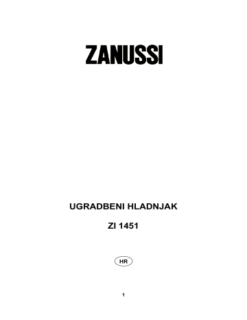 ZANUSSI ZI1451 Korisnički priručnik | Manualzz