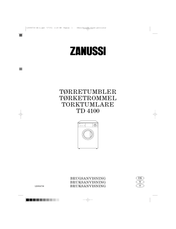 ZANUSSI TD4100 Brugermanual | Manualzz