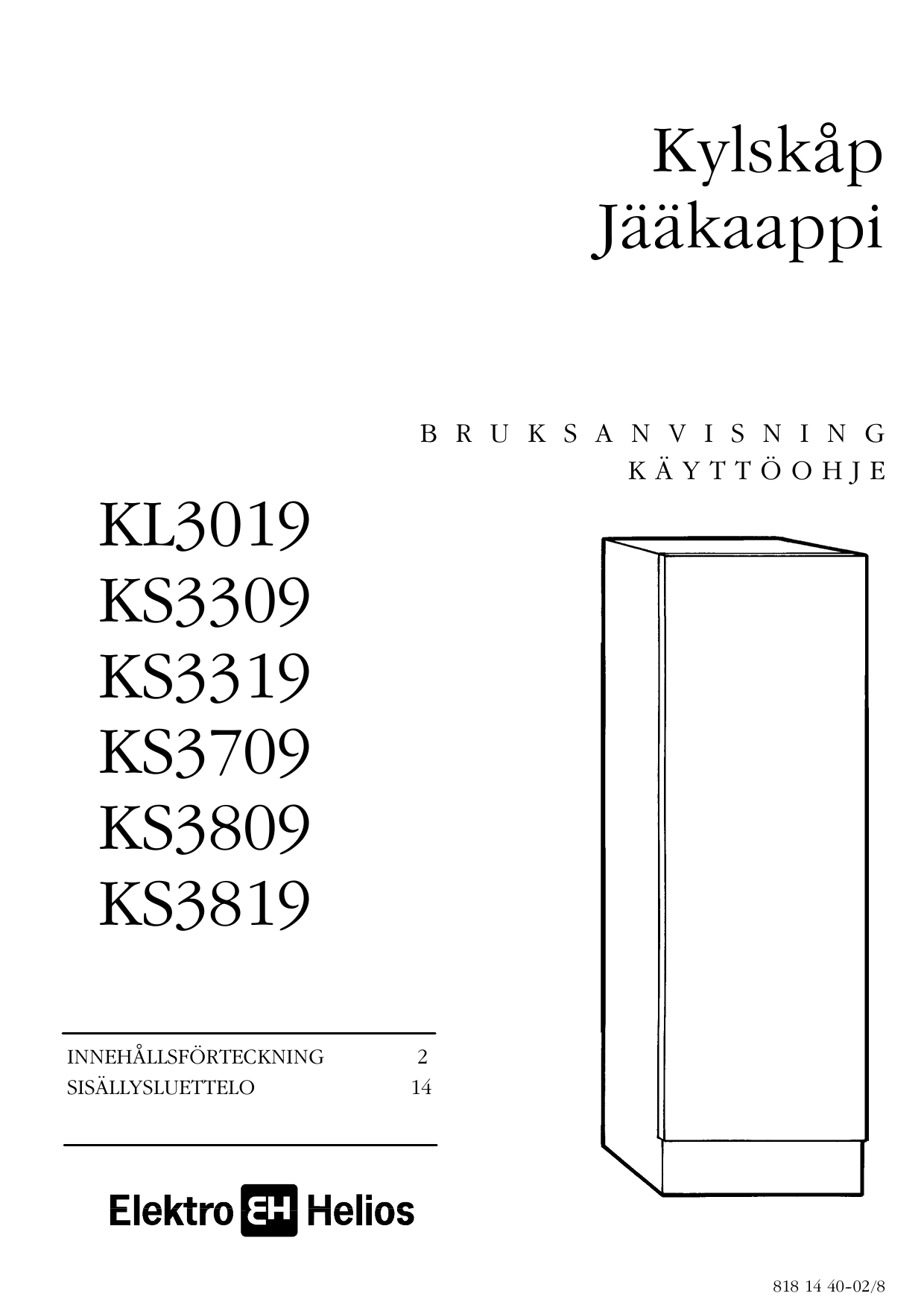 Elektro Helios KL3019 User Manual  Manualzz