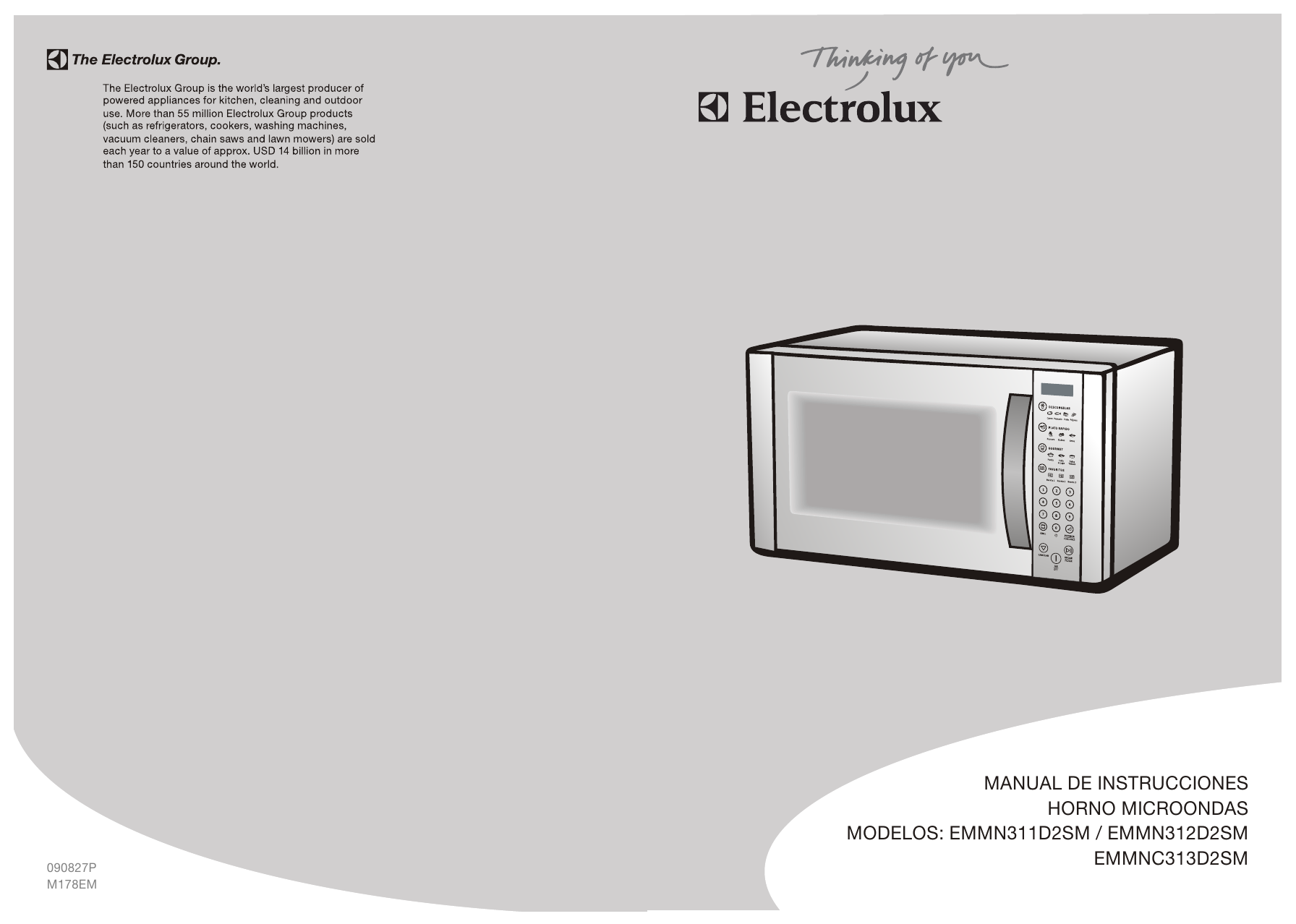 HORNO MICROONDAS ELECTROLUX EMDN28G3MLG 1.0PIES 28LT CROMA GRILL | Kissu