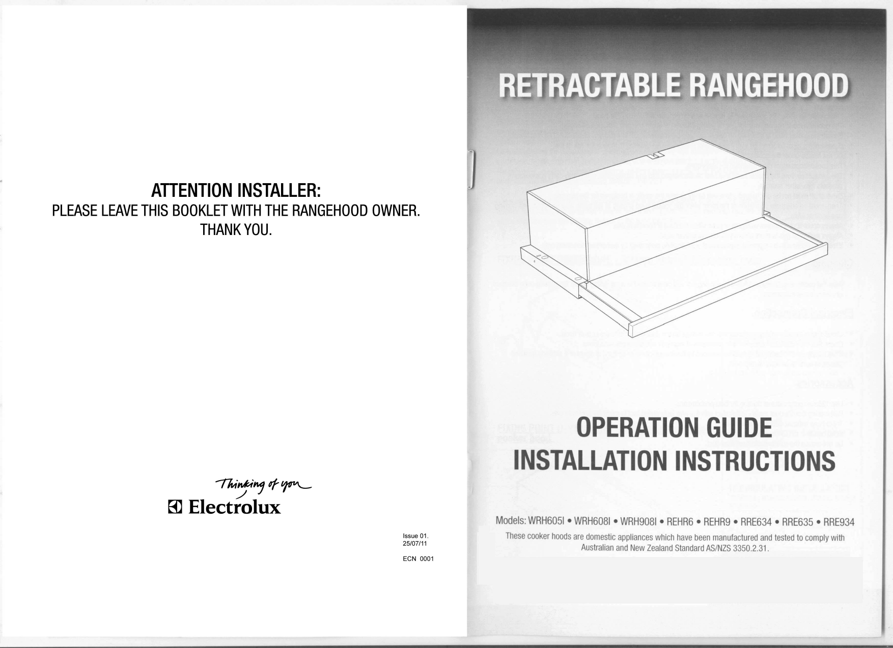 westinghouse wrr614sa rangehood