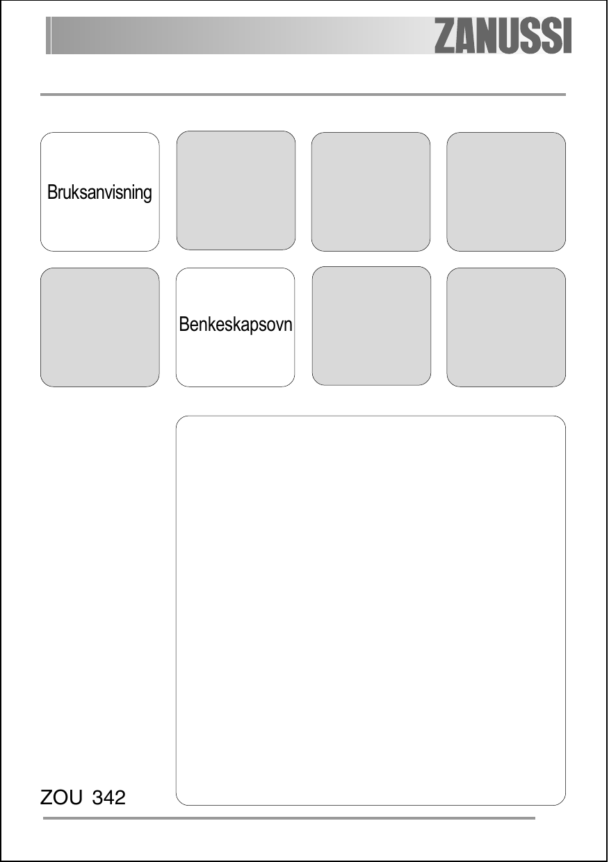 Zanussi Zou342x User Manual Manualzz