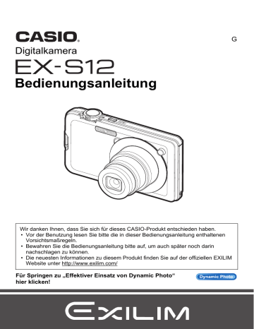 Casio EX-S12 Benutzerhandbuch | Manualzz