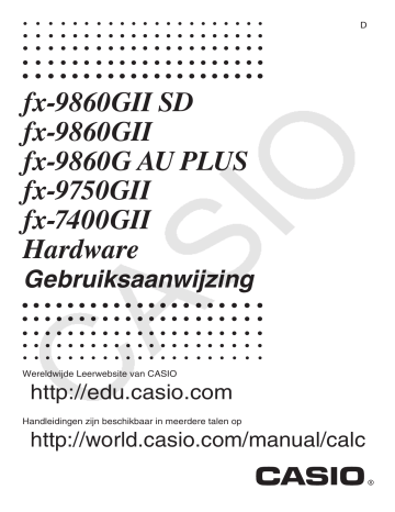Casio fx-7400GII Hardware Gebruiksaanwijzing | Manualzz