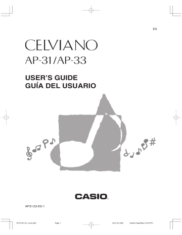 Casio AP-31 AP-33 Handleiding | Manualzz
