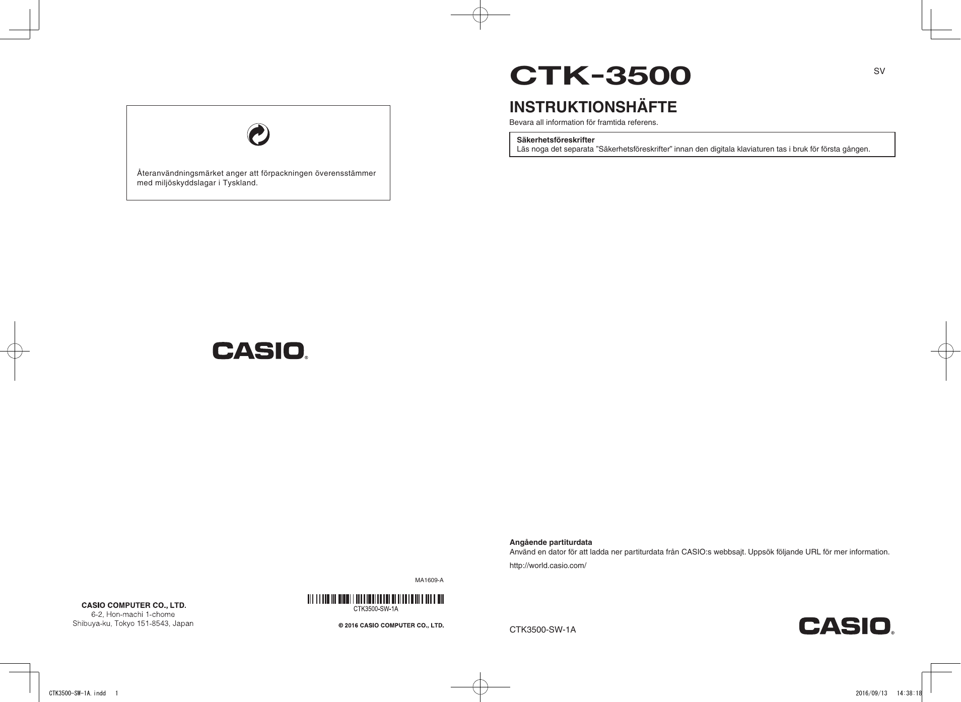 Casio CTK-3500 User manual | Manualzz