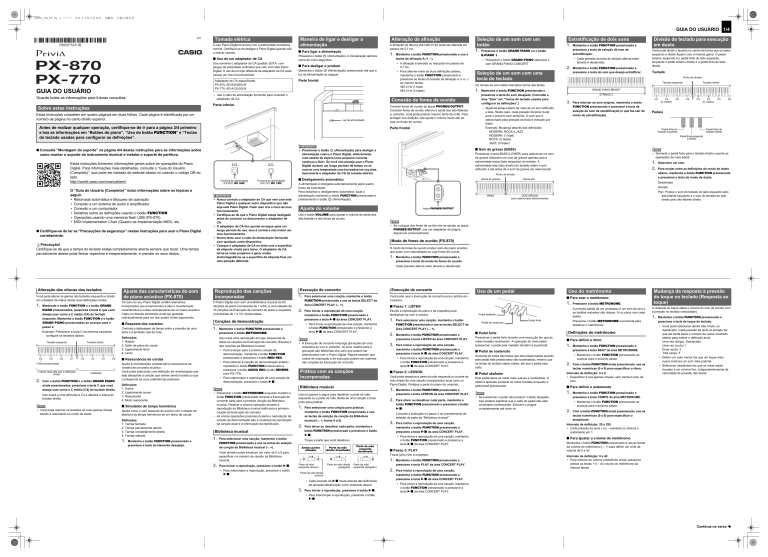 Casio PX-770 User manual | Manualzz