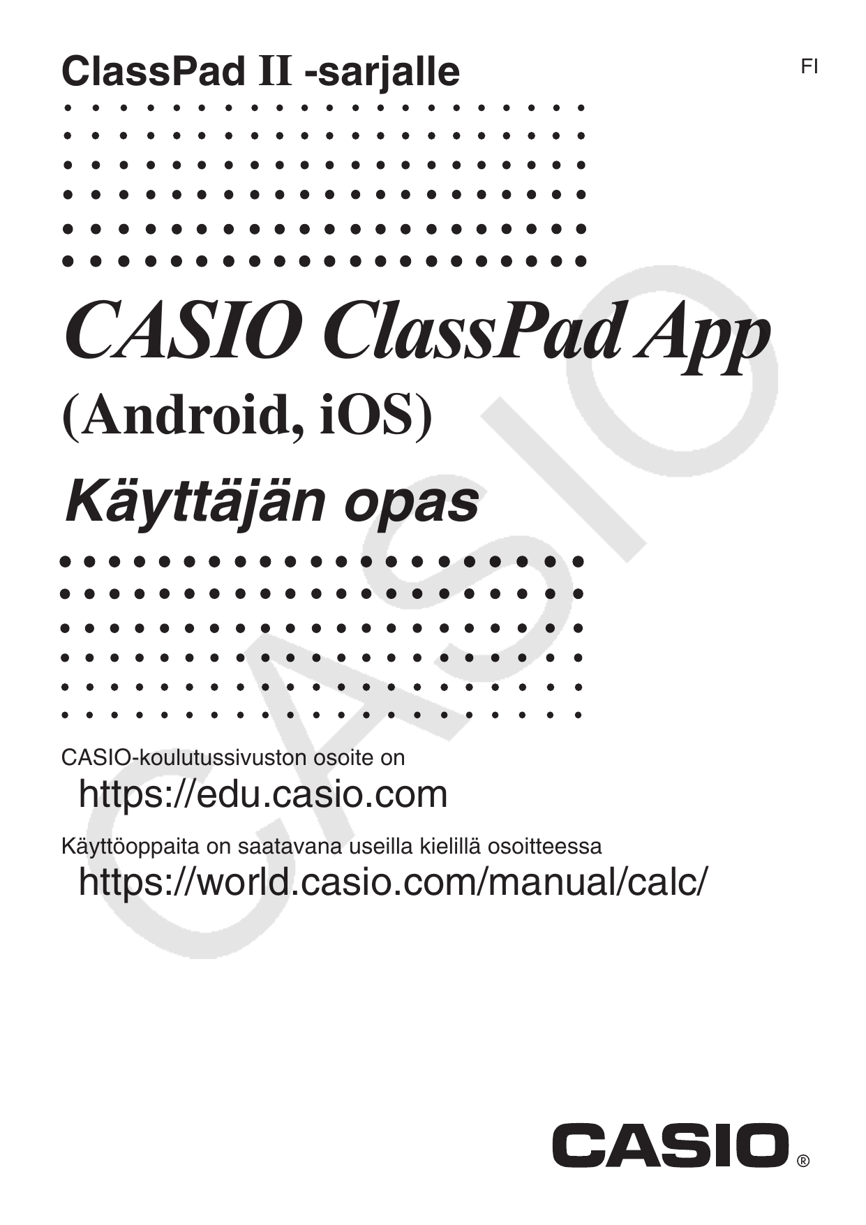 Casio Classpad App User Manual Manualzz